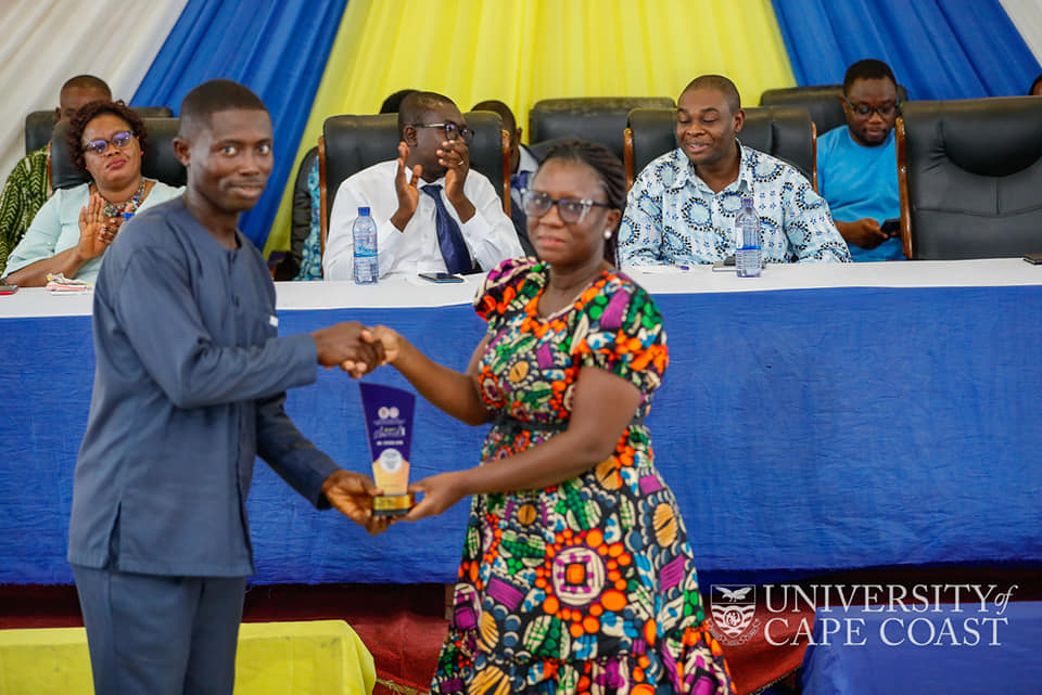 Mr. Stephen Anim from Sport and Exercise Science with Mrs. Rebecca Asiedu Owusu